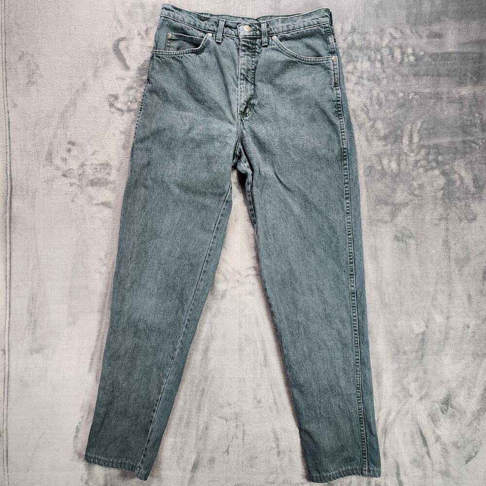 Vtg Lands End Jeans Men's Fits 32x33 Green Square Rigger Denim USA Pants 90's